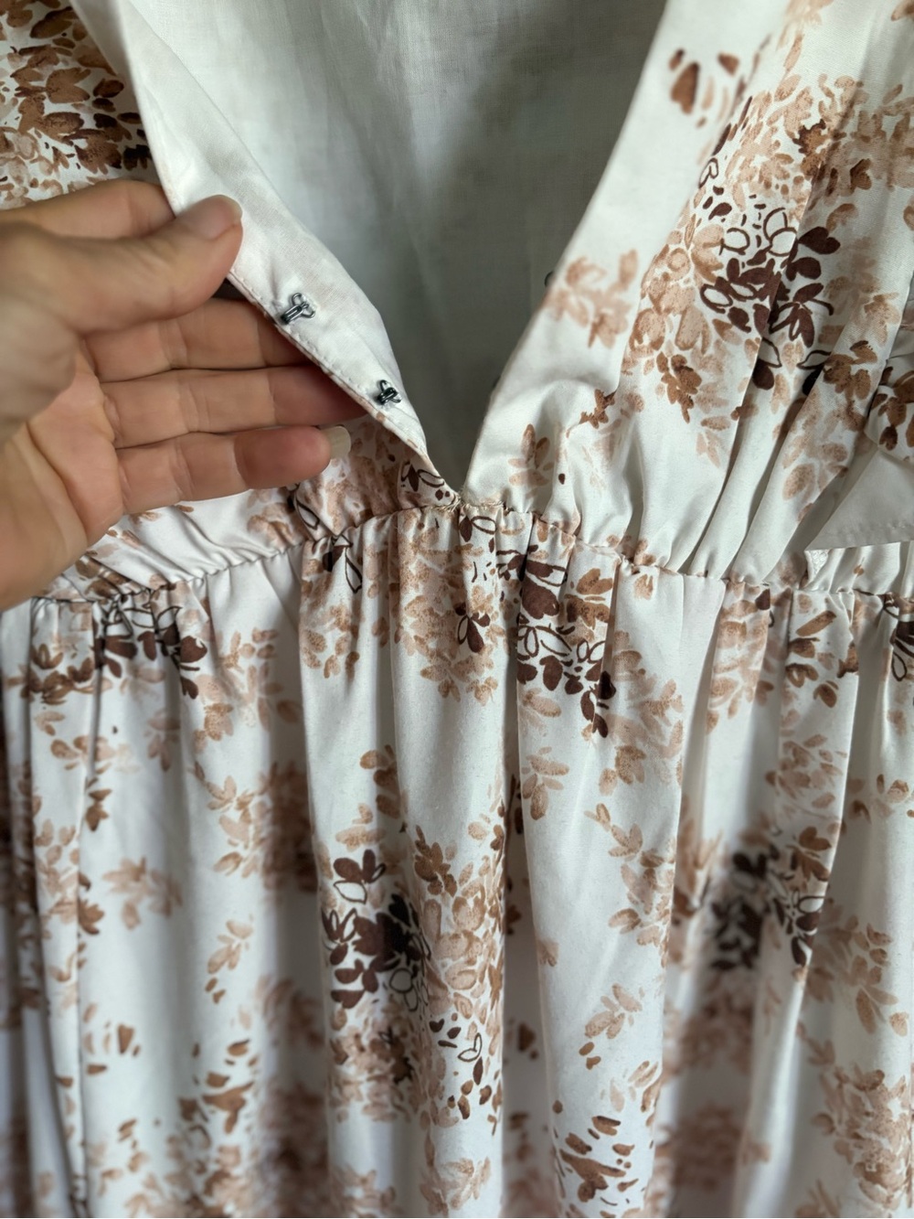 Abercrombie & Fitch Cream Floral Ruffle size XS Maxi Dress - Picture 4 of 12